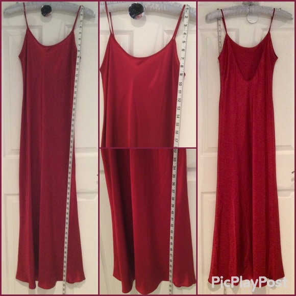 Nordstrom Intimates Long Red Velvet & Silk Robe. Lingerie & Ballerina Sleepers. - Picture 2 of 16